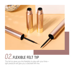 O.TWO.O A&B Head Waterproof Long Lasting Matte Liquid Eyeliner Fast Dry Vegan Black Eye Liner