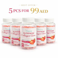 5pcs Gluthatione Collagen Glow Gummies Strawberry