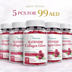 5pcs Gluthatione Collagen Glow Gummies Cranberry