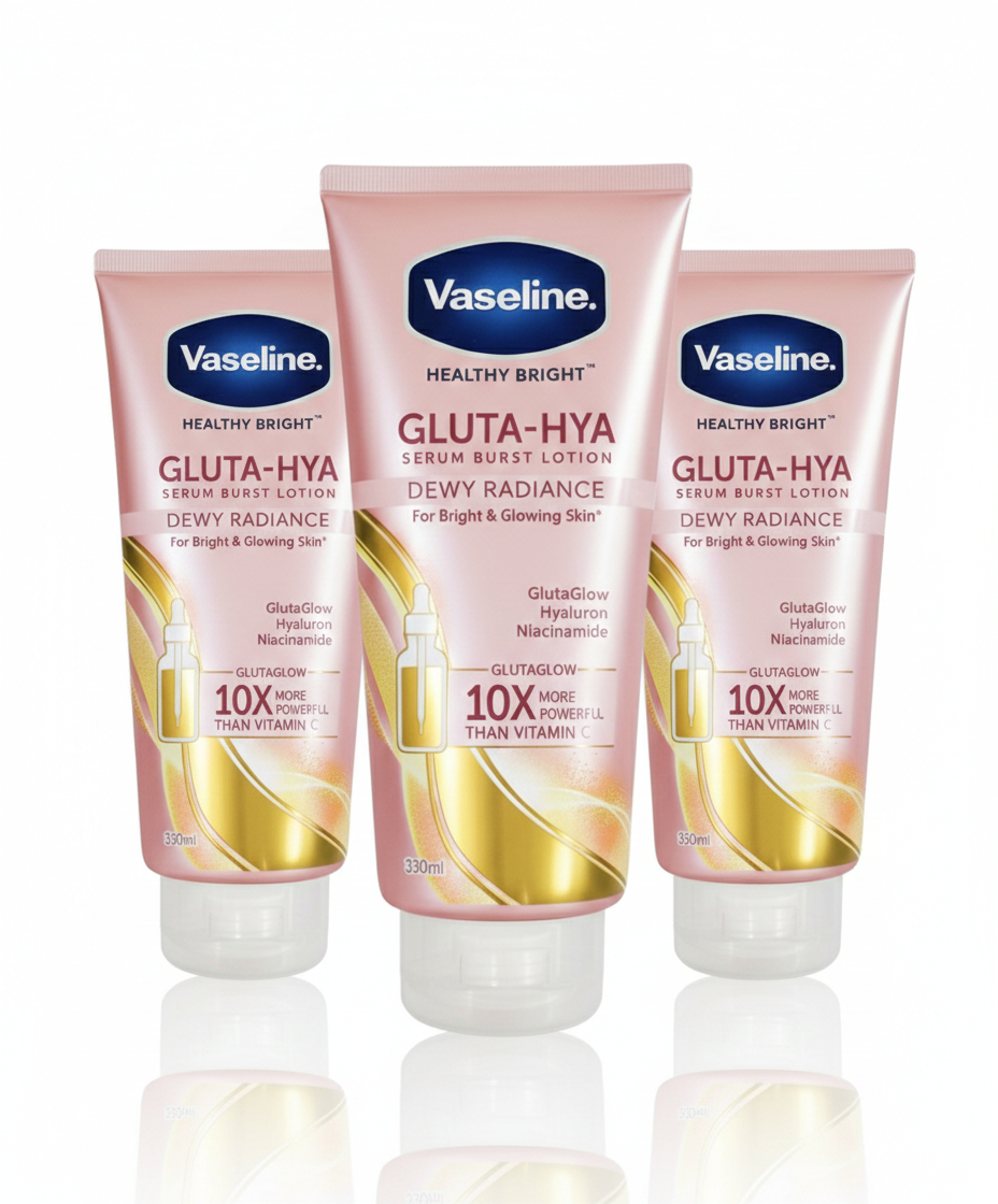 Vaselline Gluta Hya Dewy Radiance 330ml | 3-Pcs Promo