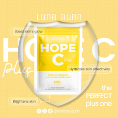 Luna Aura Hope C Plus Sodium Ascorbate + Japan Collagen & Zinc 500mg 30 Capsule