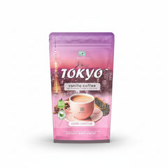 Tokyo Vanilla Coffee with Collagen, Chia Seeds & Glutathione – 10 Sachets Creamy Keto-Friendly Drink – 210g