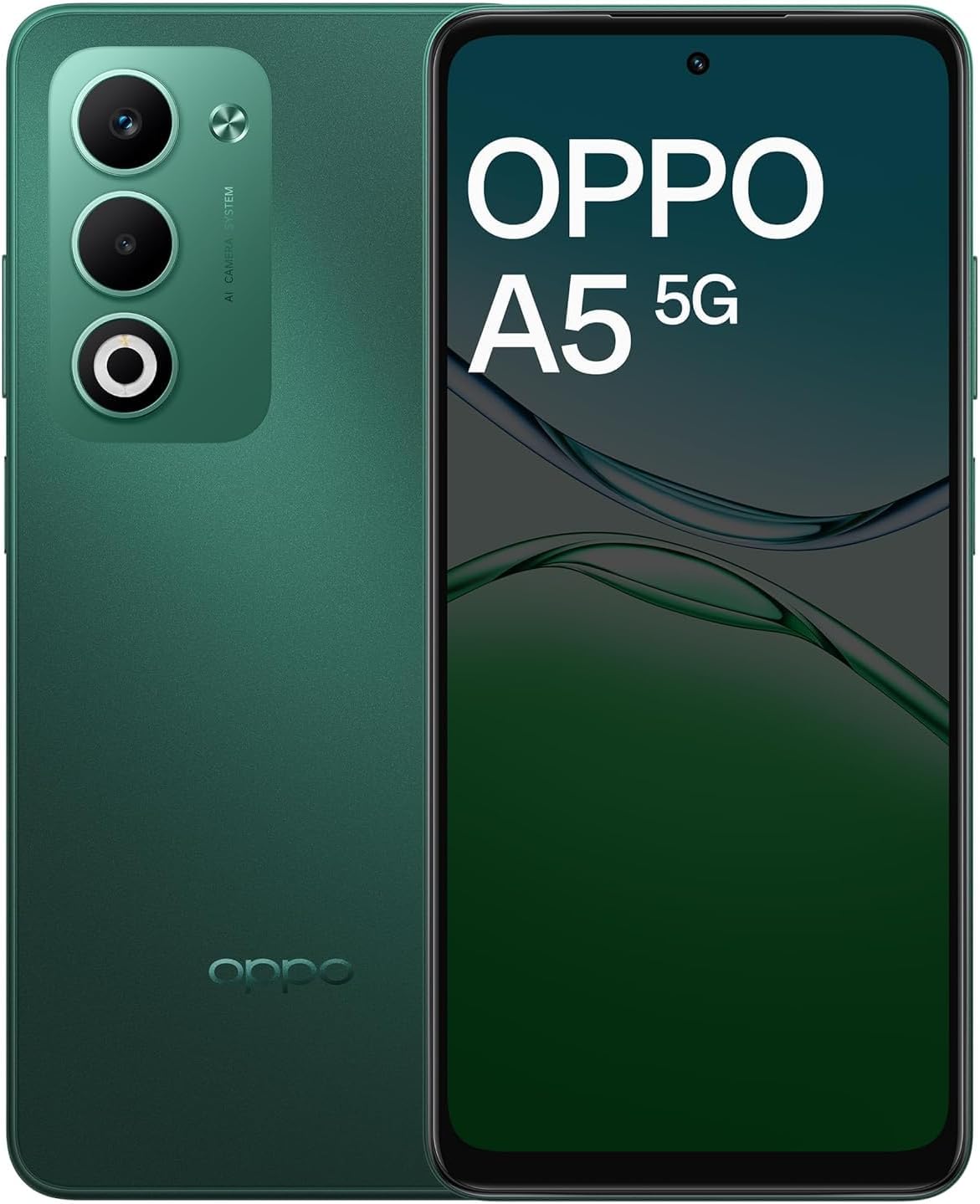 OPPO A5 5G 128GB Storage + 6GB RAM Aurora Green | 6000mAh Battery | IP65 Rated