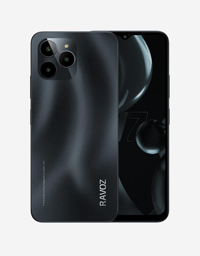 Ravoz V7 6.517” Water drop displayy | 90Hz Refresh Rate | 13 MP Main Camera | 8 MP Front Camera | 12GB* RAM (4GB+6GB) | 128GB Internal Memory | 5000mAh Battery | R-Charge | 4G | Android 14 |